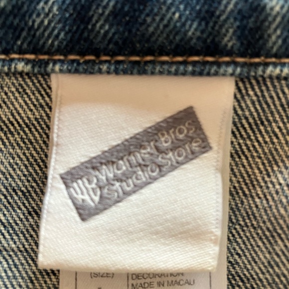 VTG 90s Warner Bros Looney Tunes Denim Jeans Jacket Men’s size Large - Picture 5 of 6